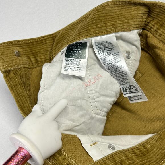 Levis Pants Womens 30x29 Brown Corduroy Stretch Preppy Casual NWT IRREGULAR 5222 - Picture 5 of 13